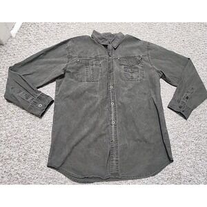 Lee Valley Ireland Mens L Cotton Canvas Overshirt Chore Shirt Workwear Brown